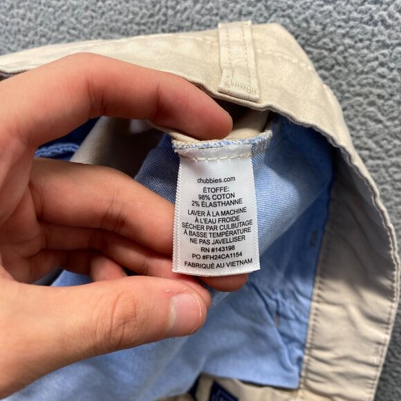 CHUBBIES Mens Shorts - Size 32 Beige khaki - stretch cotton - Picture 8 of 12